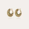 Boucles d'oreilles Izzia strass petit modèle dorées