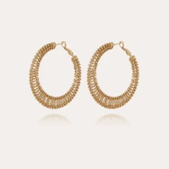 Boucles d'oreilles Izzia très grand modèle dorées