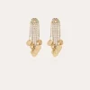 Boucles d'oreilles Kate strass dorées