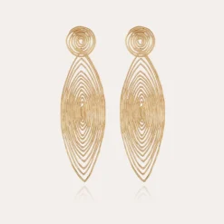 Boucles d'oreilles Longwave grand modèle dorées