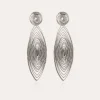 Boucles d'oreilles Longwave grand modèle argentées