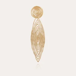Boucles d'oreilles Longwave petit modèle dorées