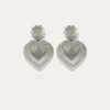 Boucles d'oreilles Love argentées