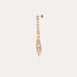 Boucles d'oreilles Lucia strass dorées
