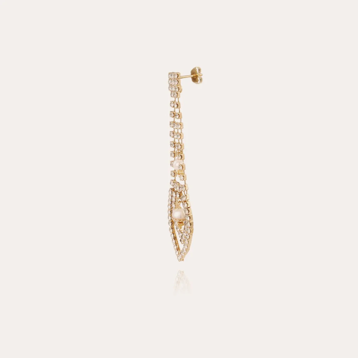 Boucles d'oreilles Lucia strass dorées
