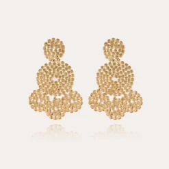 Boucles d'oreilles Lucky Sequin petit modèle dorées