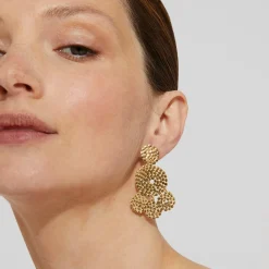 Boucles d'oreilles Lucky Sequin petit modèle dorées