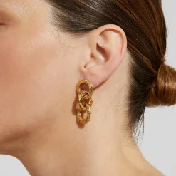 Boucles d'oreilles Maille Ariane dorées