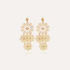 Boucles d'oreilles Neige mini dorées