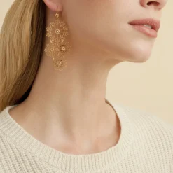 Boucles d'oreilles Neige mini dorées