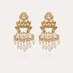 Boucles d'oreilles Oaxaca Pampille dorées