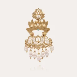 Boucles d'oreilles Oaxaca Pampille dorées