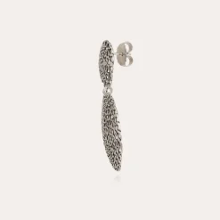 Boucles d'oreilles Onde Gourmette petit modèle argentées