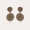 Boucles d'oreilles Onde Lucky strass petit modèle dorées