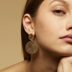 Boucles d'oreilles Onde Lucky petit modèle dorées