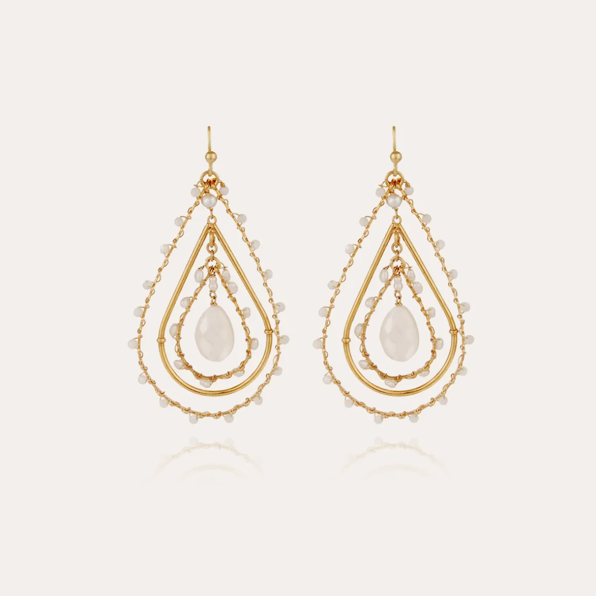 Boucles d'oreilles Orphée petit modèle dorées