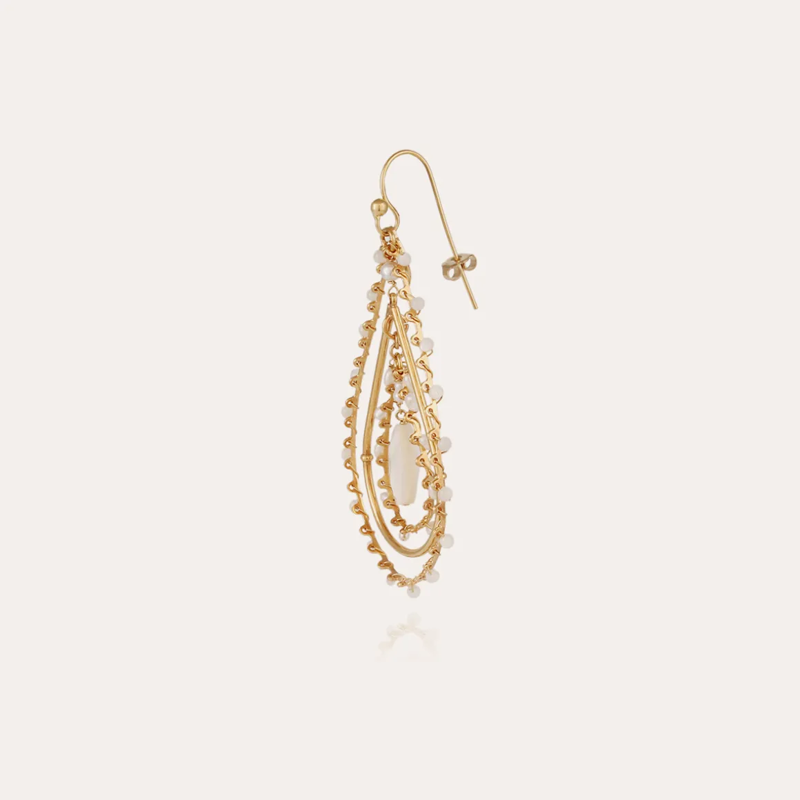 Boucles d'oreilles Orphée petit modèle dorées