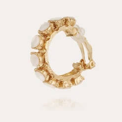 Boucles d'oreilles Parélie dorées - Nacre blanche