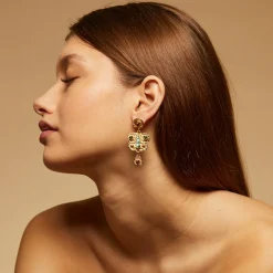Boucles d'oreilles Paz petit modèle dorées