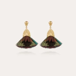 Boucles d'oreilles Plumette dorées