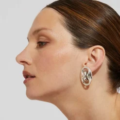 Boucles d'oreilles puces Cophea argentées