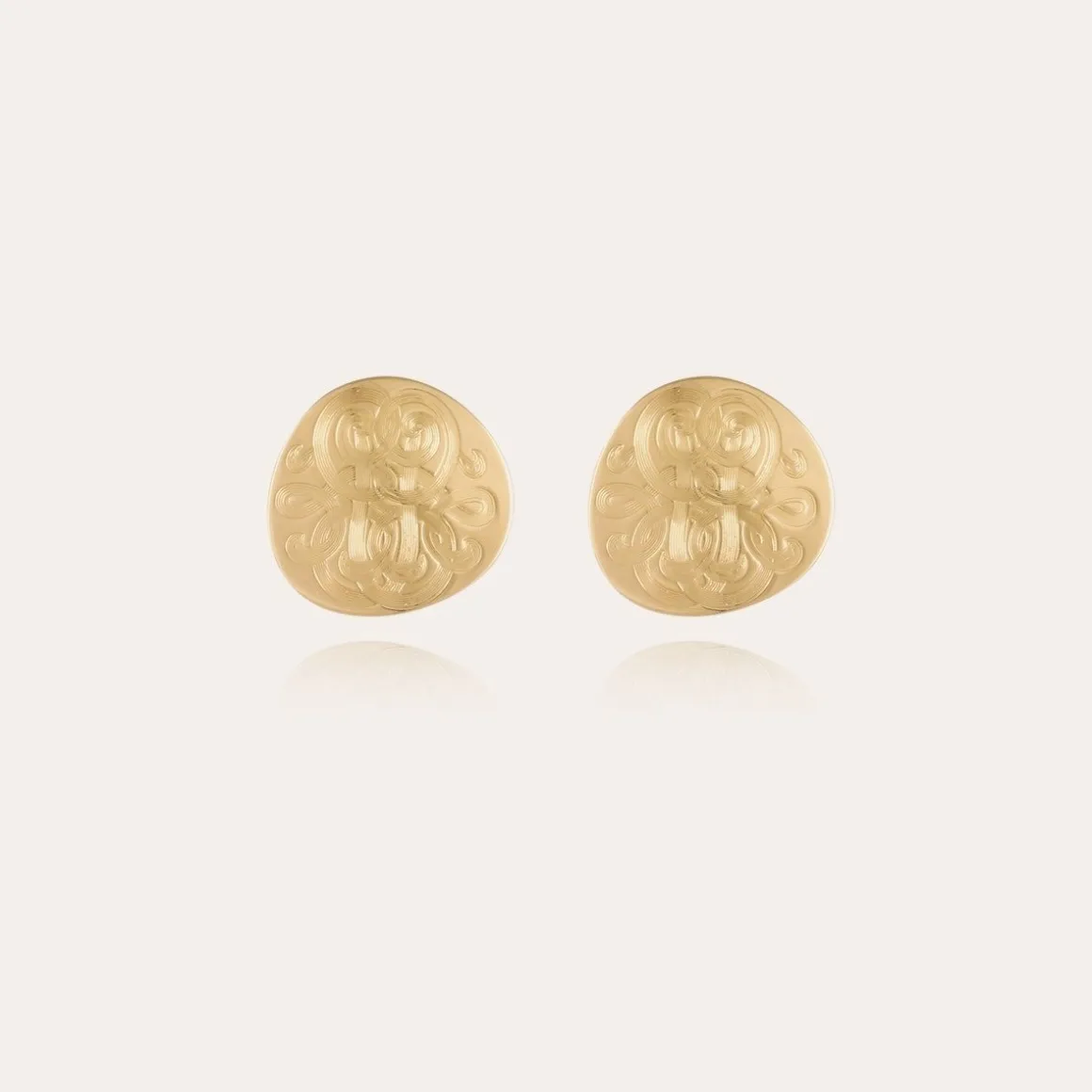 Boucles d'oreilles puces Diva petit modèle dorées