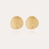 Boucles d'oreilles puces Diva grand modèle dorées