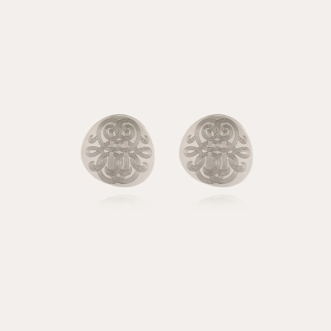 Boucles d'oreilles puces Diva petit modèle argentées