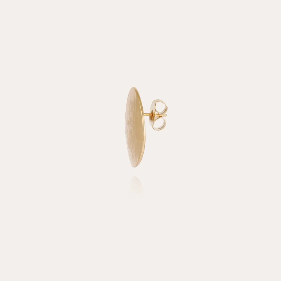 Boucles d'oreilles puces Diva grand modèle dorées