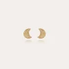Boucles d'oreilles puces Luna Wave petit modèle dorées