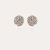 Boucles d'oreilles puces Onde Gourmette argentées