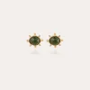 Boucles d'oreilles puces Tiki petit modèle dorées - Serpentine