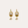Boucles d'oreilles Scaramouche émail dorées