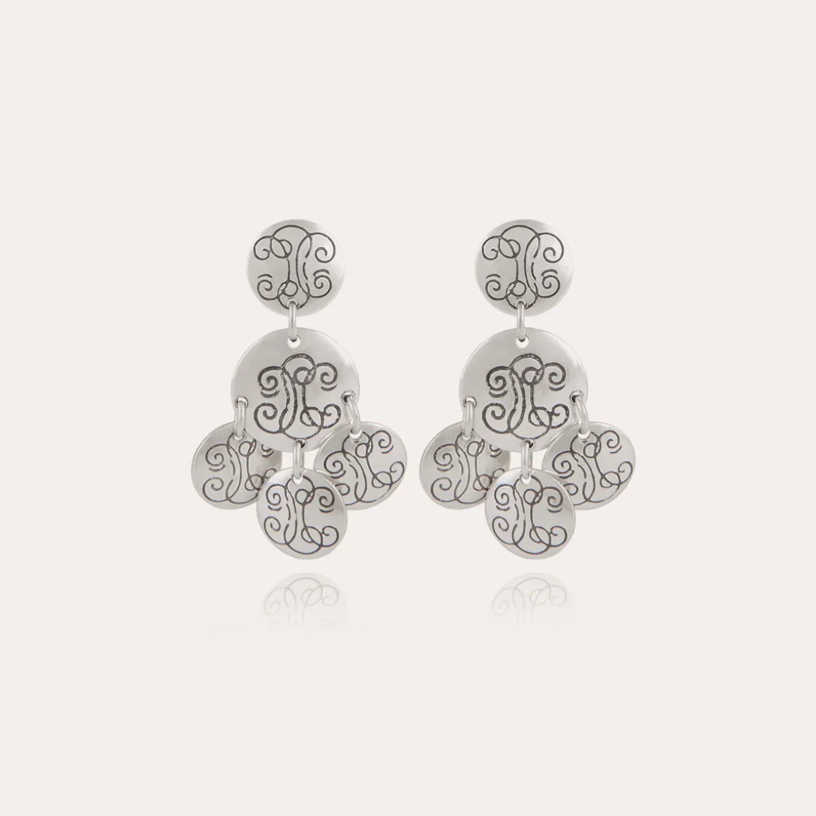 Boucles d'oreilles Sequin Diva argentées