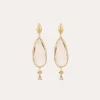 Boucles d'oreilles Serti Goutte dorées - Cristal