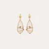 Boucles d'oreilles Serti Goutte Bis doré - Cristal