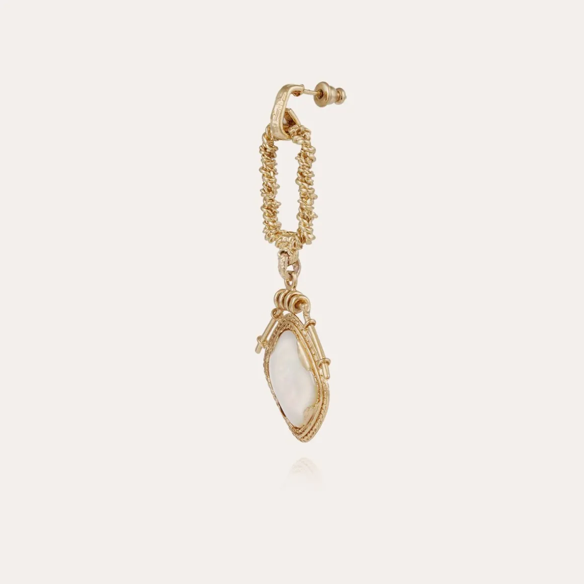 Boucles d'oreilles Siena dorées - Nacre blanche