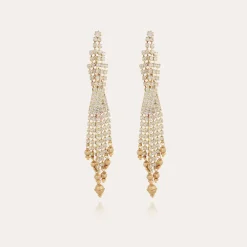Boucles d'oreilles Sofia strass dorées