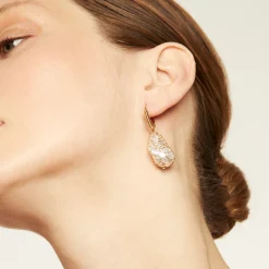 Boucles d'oreilles Tao Biwa dorées