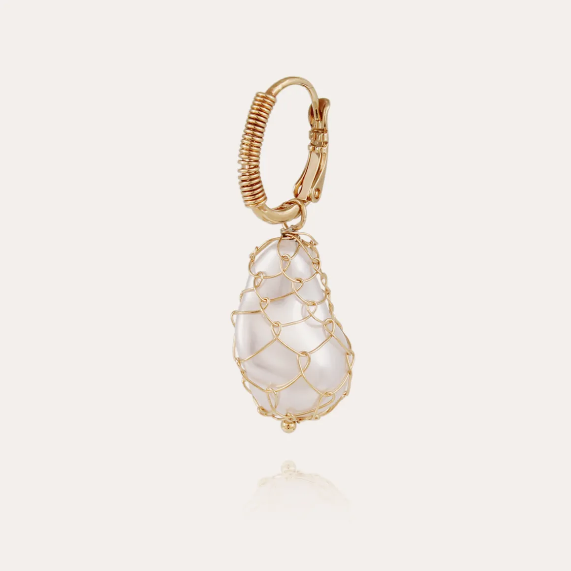 Boucles d'oreilles Tao Biwa dorées