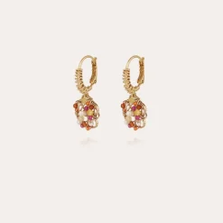 Boucles d'oreilles Tao Fleur dorées