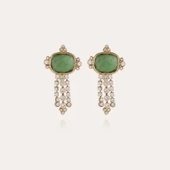 Boucles d'oreilles Tiki dorées - Serpentine