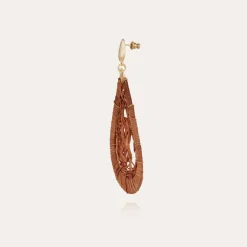 Boucles d'oreilles Tojo grand modèles dorées - Osier - Collection 55 ans