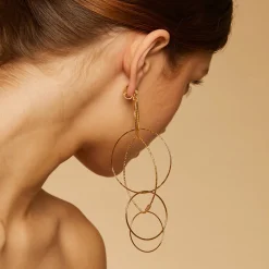 Boucles d'oreilles Torsade Multi dorées