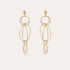 Boucles d'oreilles Torsade Multi petit modèle dorées
