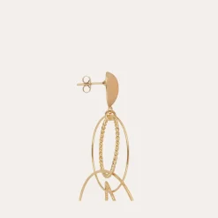 Boucles d'oreilles Torsade Multi dorées