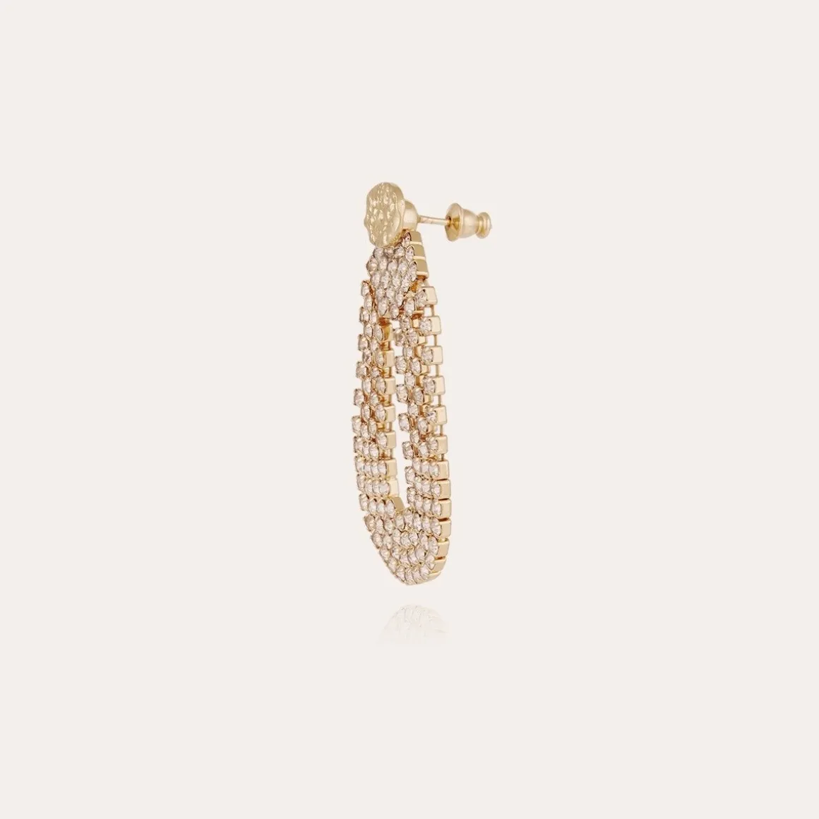 Boucles d'oreilles Trevise strass dorées