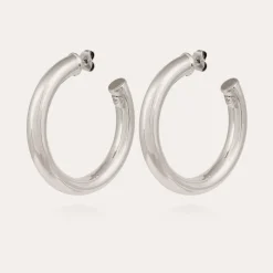 Boucles d'oreilles Turner grand modèle argentées