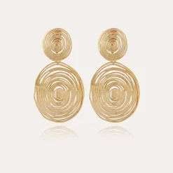 Boucles d'oreilles Wave grand modèle dorées