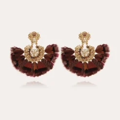 Boucles d'oreilles Yuca Gaia Plume dorées